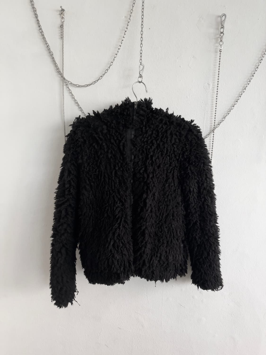 egoist jpn faux fur 크롭컷 후드집업 상품이미지4