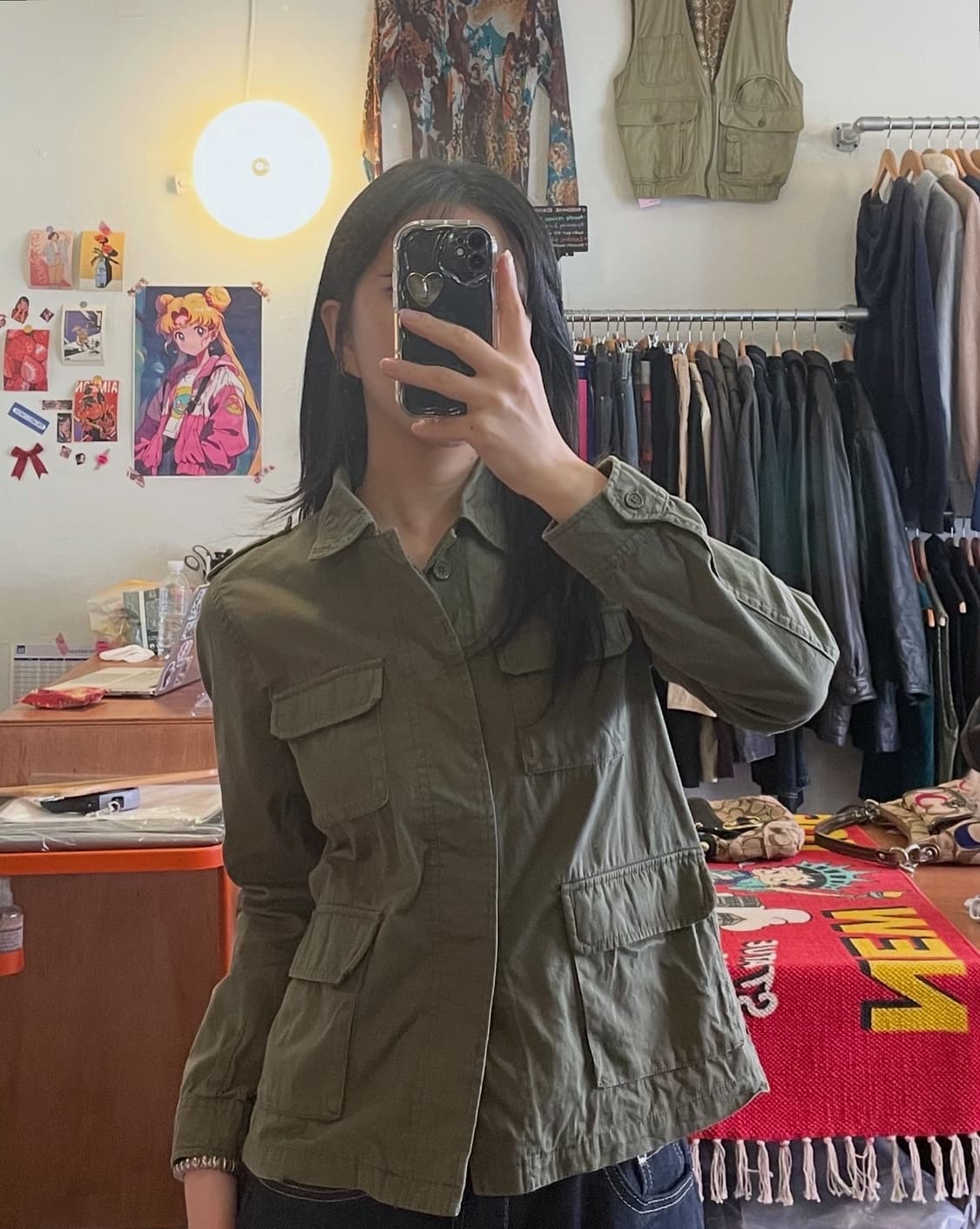 올리브 플랩포켓 셔츠 [무배] 상품이미지1