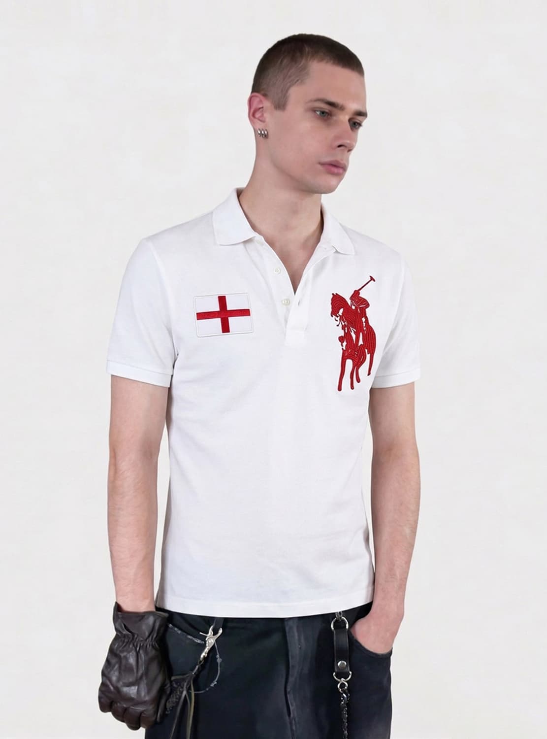 George Cross Cropped Polo Shirt 1사이즈 상품이미지2