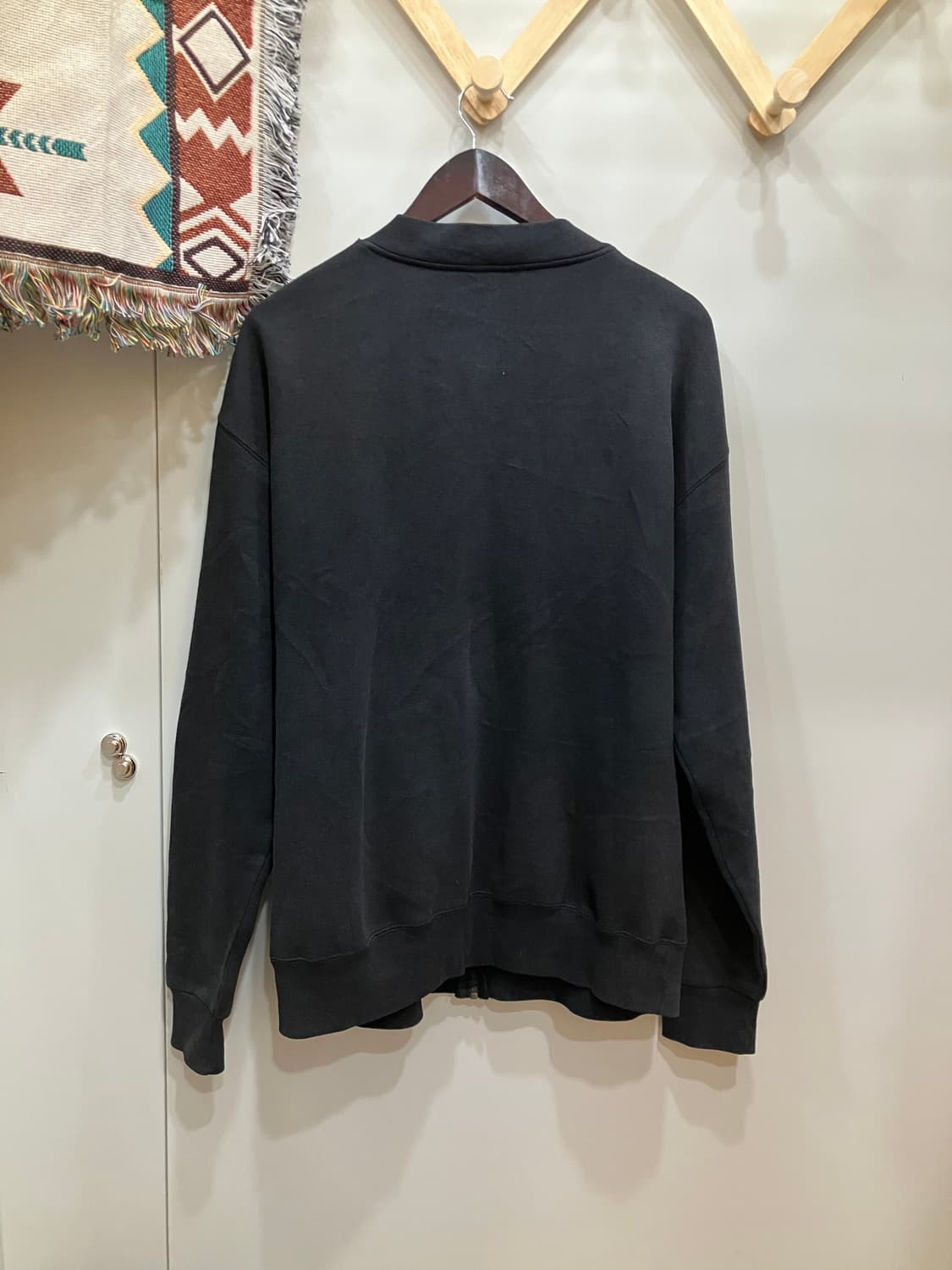 00s Russell 러셀 스웨트 집업 자켓 블랙 2XL 상품이미지2