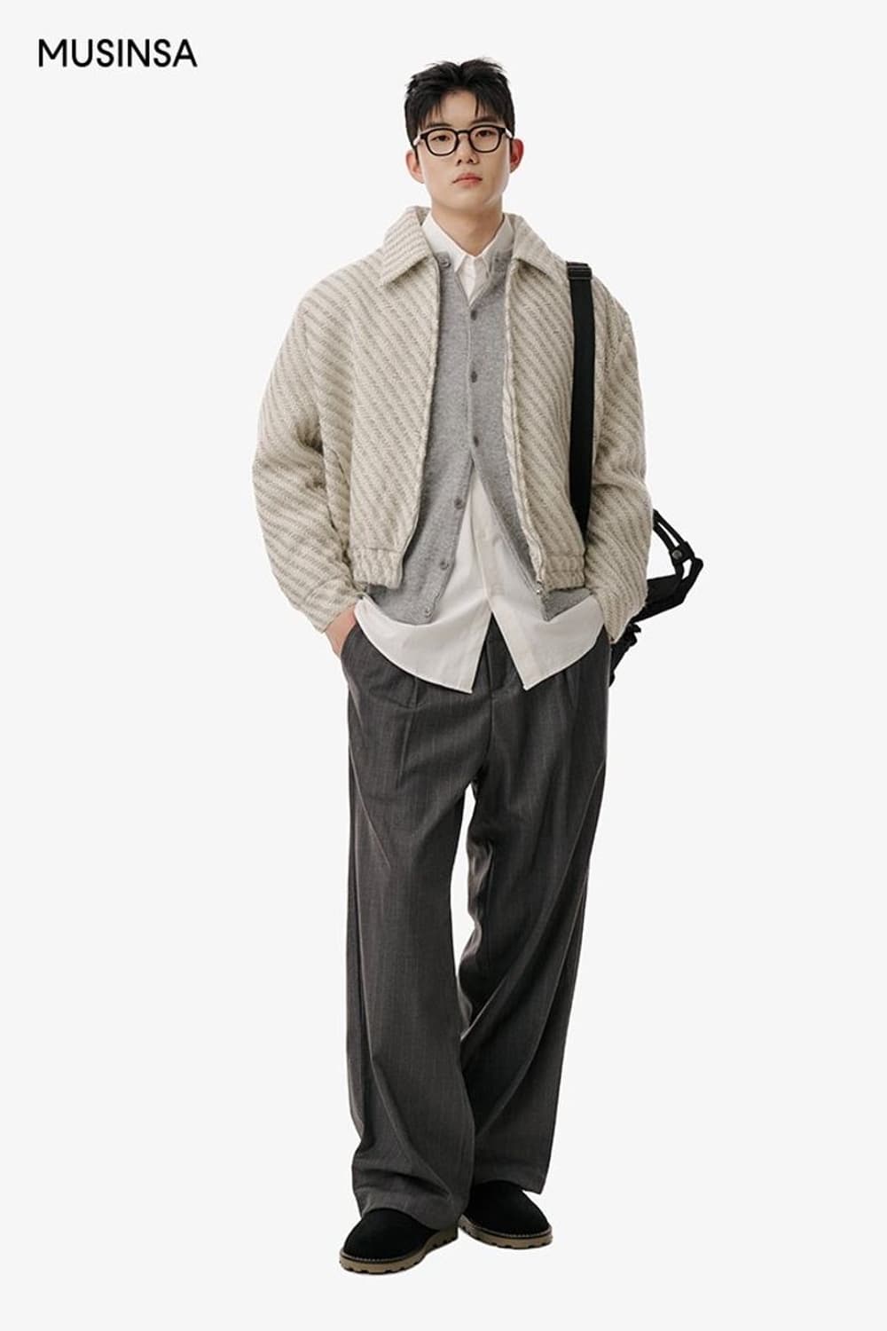 르마드 트위드 자켓 블루종 - 아이보리 (정가 28만원) 상품이미지4