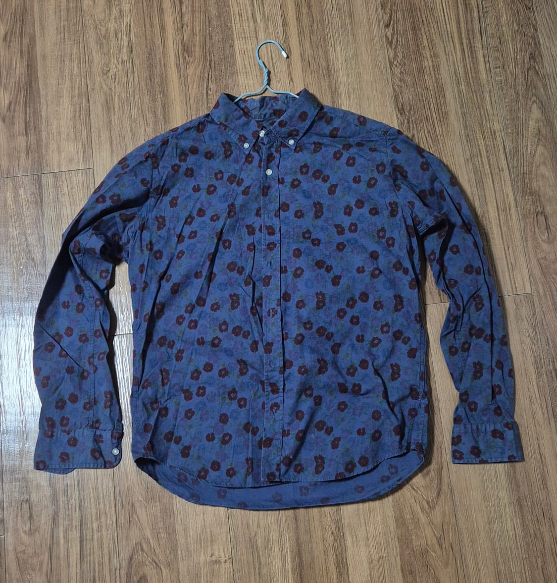 Beams heart 플라워 패턴 셔츠 블루 상품이미지1