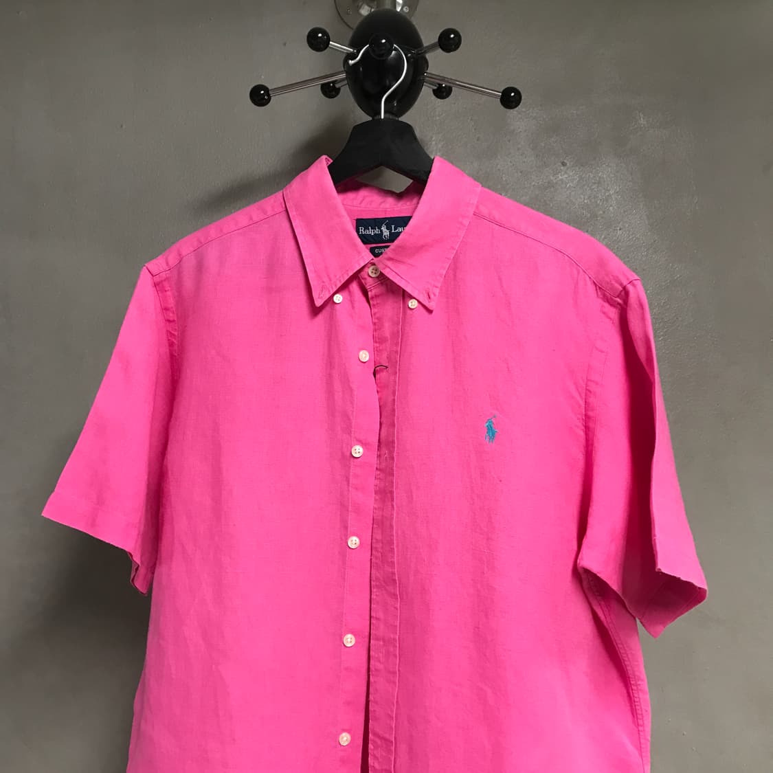 폴로 랄프로렌 린넨 반팔 셔츠 핑크 L 상품이미지2