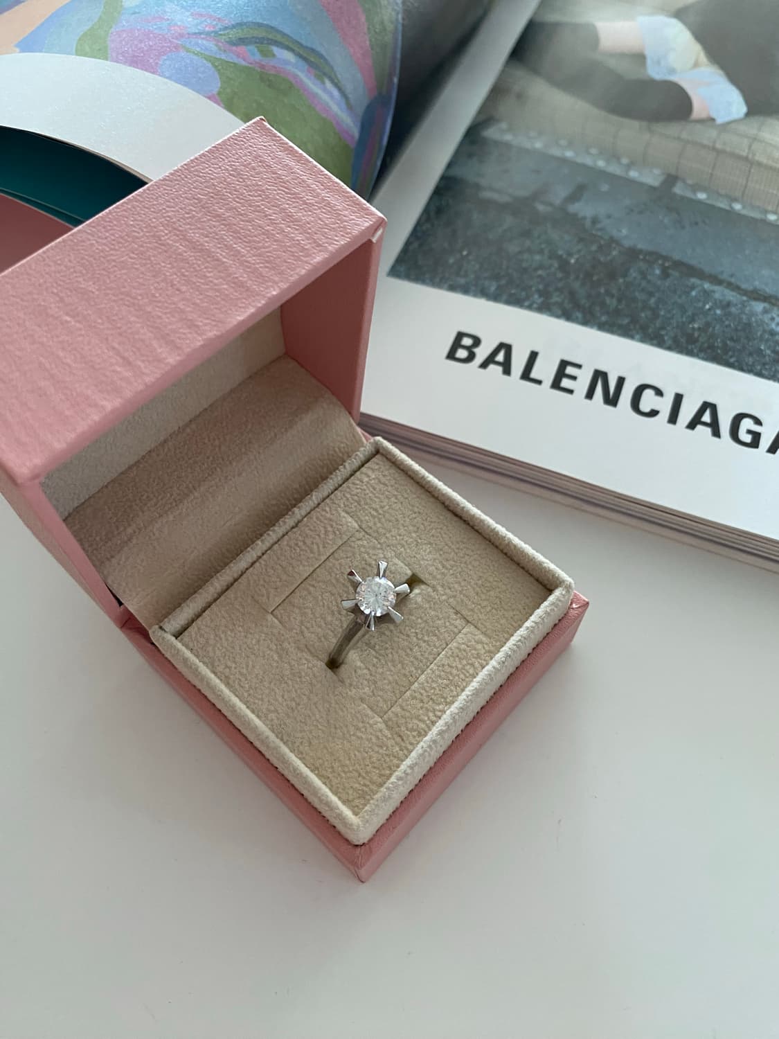 실버925 큐빅 다이아셋팅 반지 상품이미지1