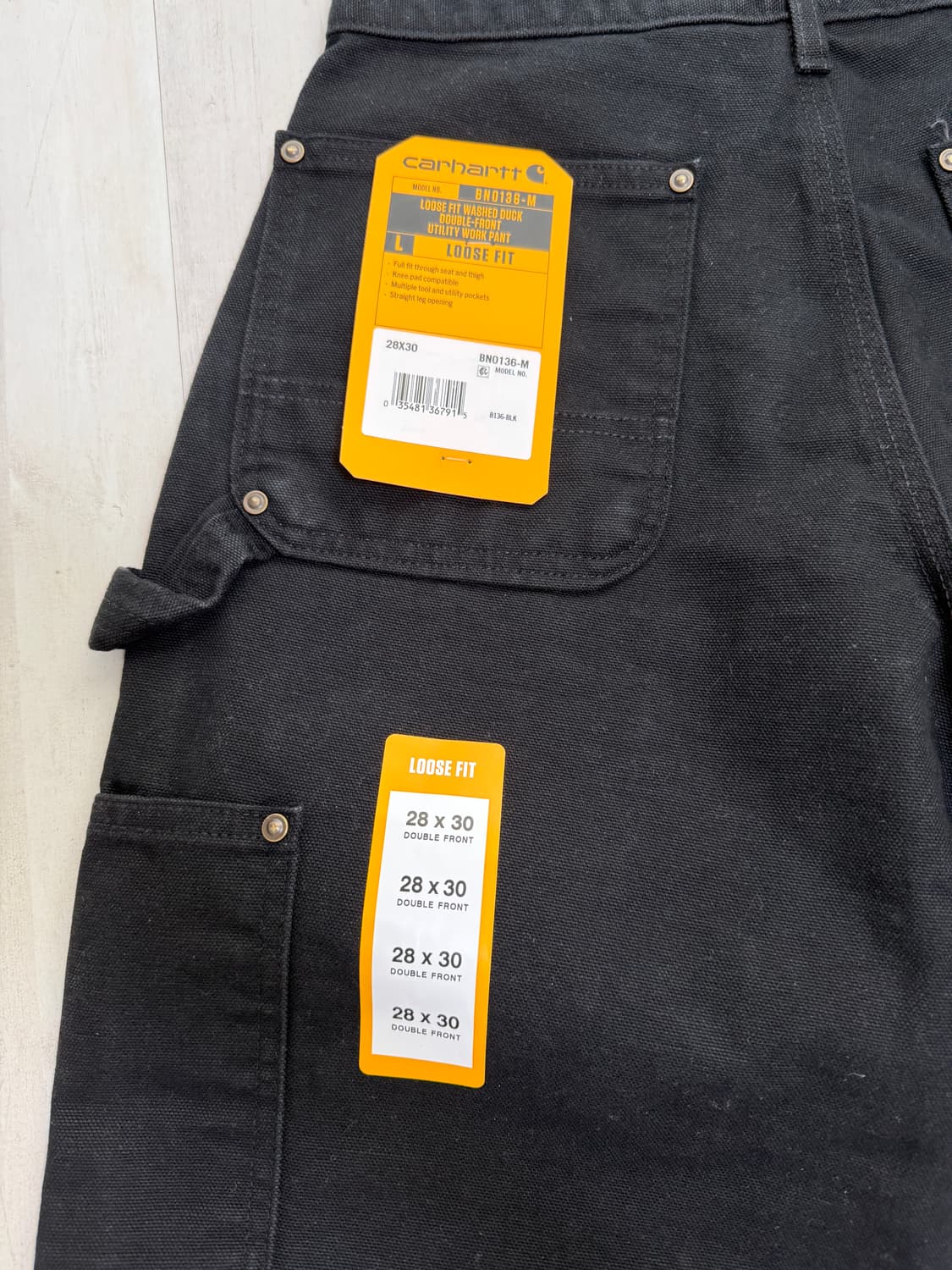[28x30,새제품] 칼하트 B136 더블니 made in usa 현행 상품이미지2