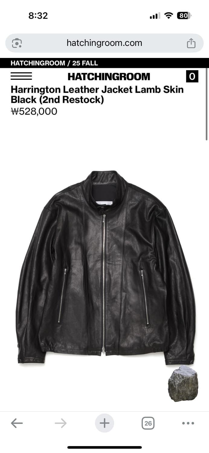 해칭룸 레더 해링턴 자켓 3사이즈 상품이미지1