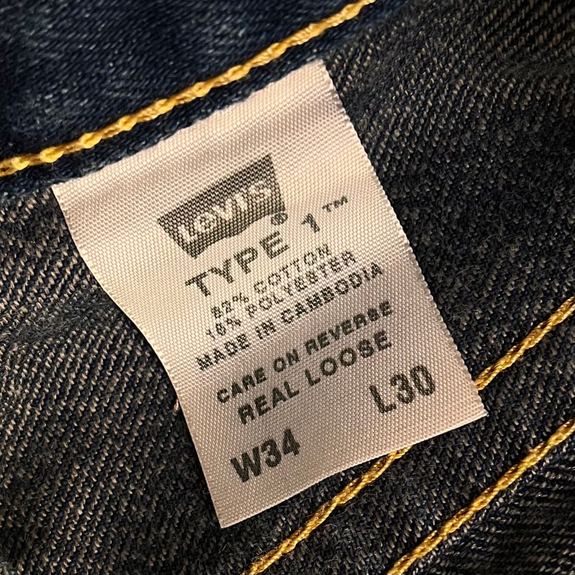 리바이스 타입원 데님팬츠 W34 L30 상품이미지5