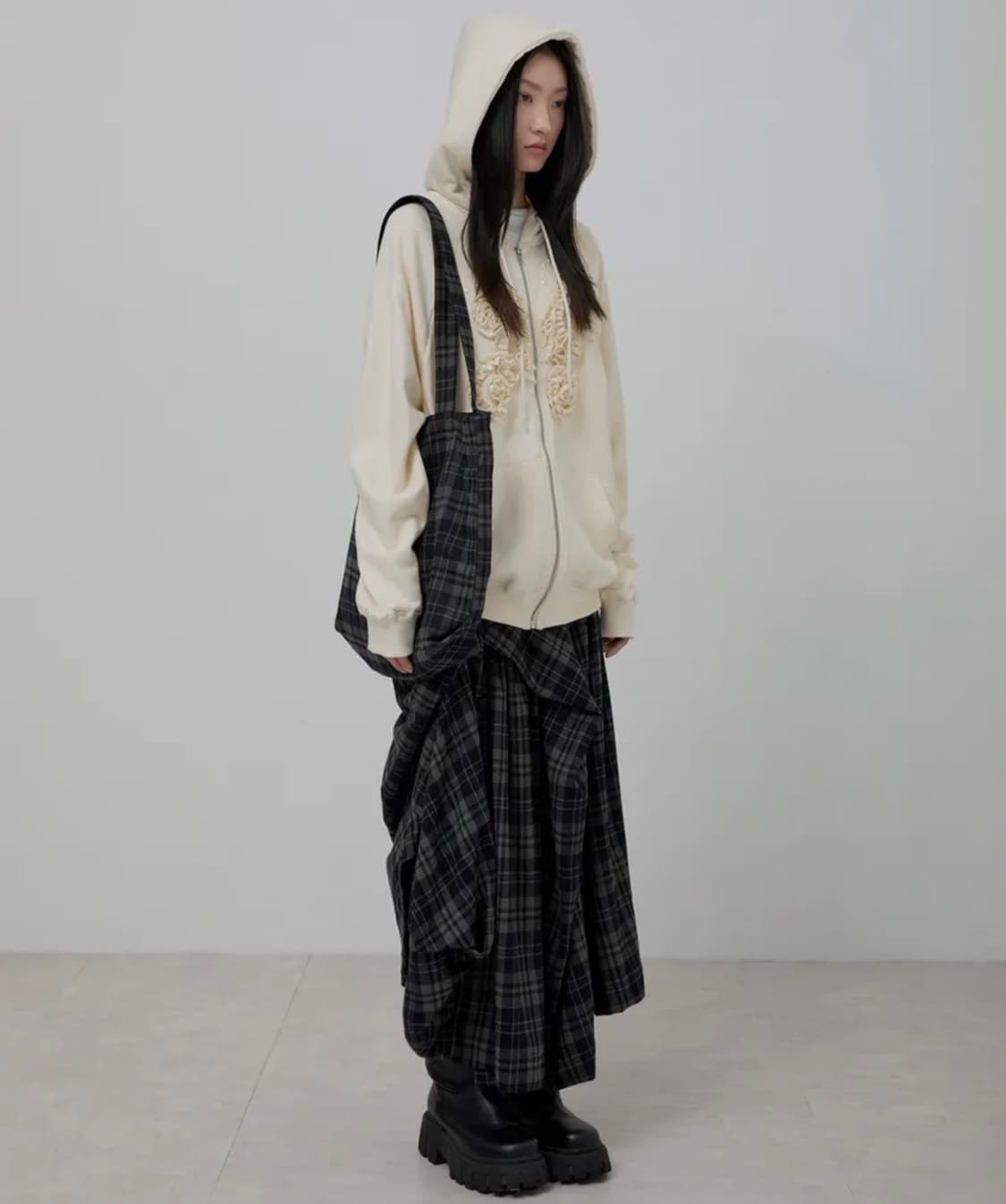 플레어업 스커트 Draped Layered Long Skirt 상품이미지4