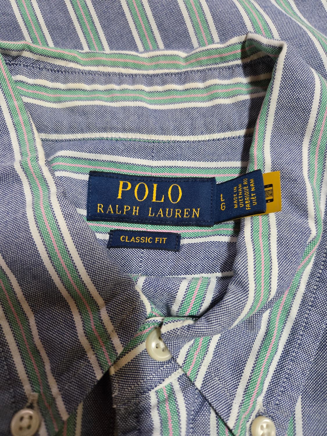 폴로 랄프로렌 신형 큐알택 옥스포드 스트라이프 셔츠 상품이미지8