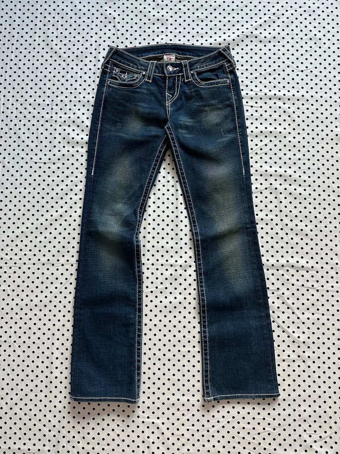 트루릴리전 로우라이즈 부츠컷 데님팬츠 y2k 갸루 펑크 상품이미지2