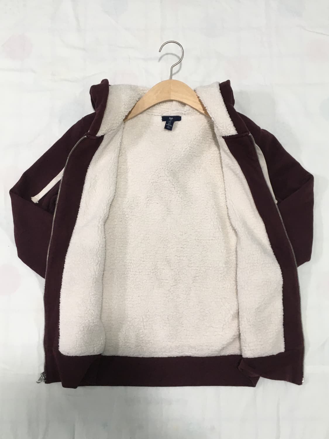갭 Gap 버건디 양털 후집 상품이미지3