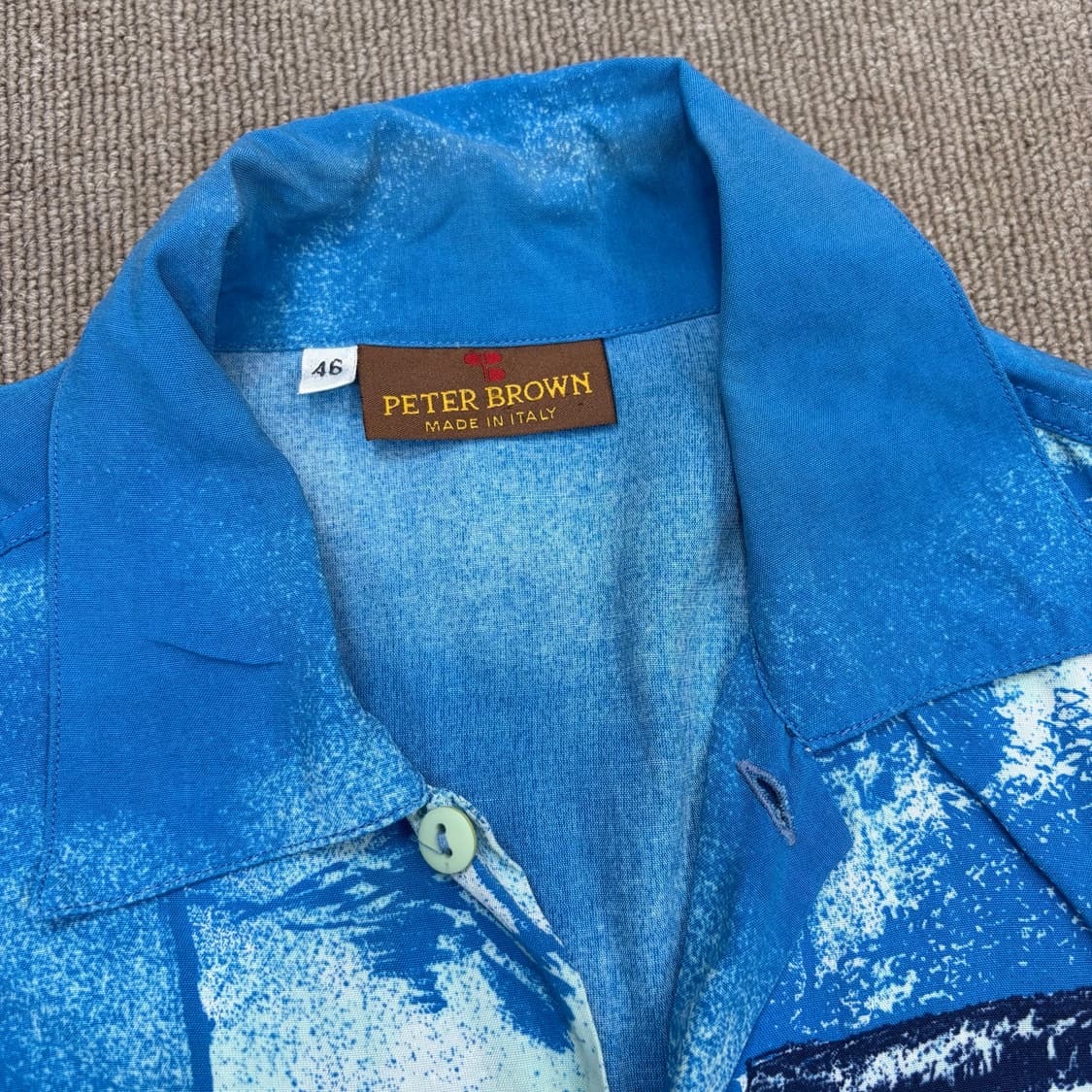 80s peter brown made in italy 빈티지 레이온셔츠 상품이미지2