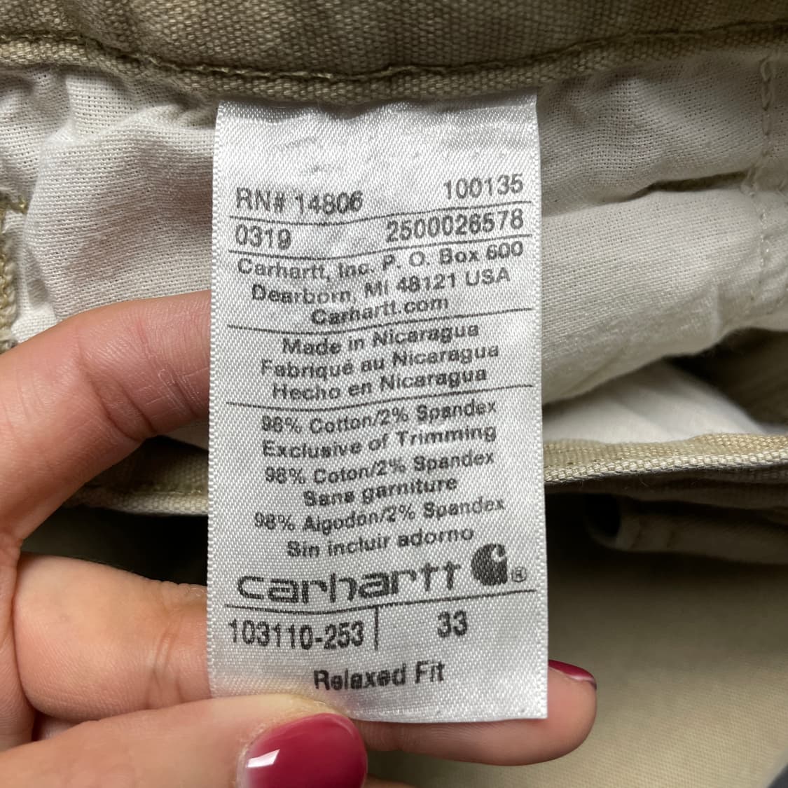CARHARTT 칼하트 베이지 유틸리티 워크 하프팬츠 A01043 상품이미지9
