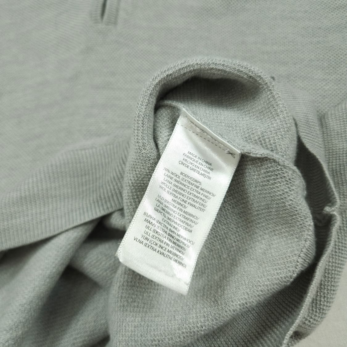 XL(105) 폴로 랄프로렌 피마코튼 반집업니트 그레이 상품이미지5