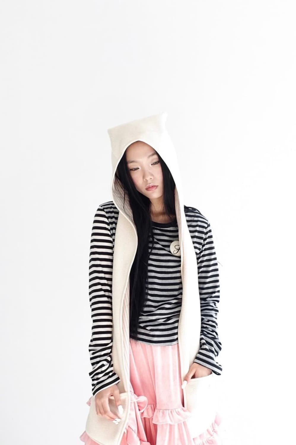 샵페어리 후드 머플러 아이보리 상품이미지1