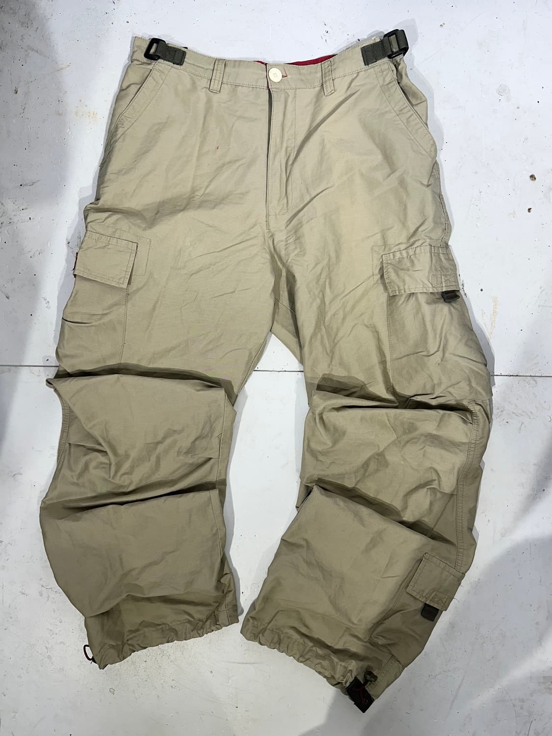 90s 벤데이비스 베이지 와이드 멀티 포켓 유틸리티 카고 팬츠  상품이미지4