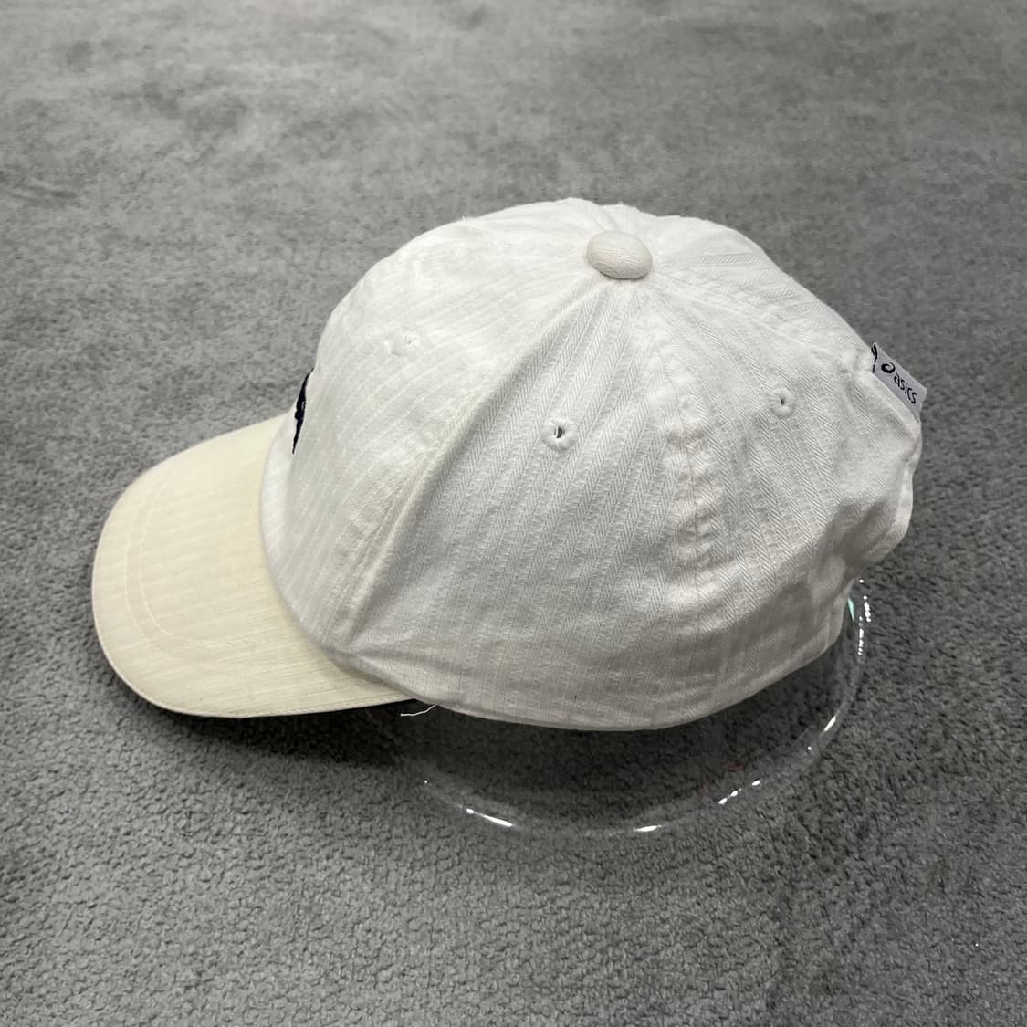 아식스 화이트 볼캡 모자 상품이미지2
