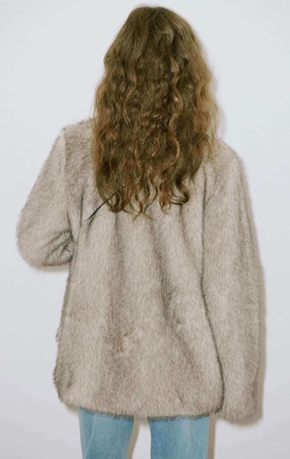 시눈 Heavy Mix Fur Jacket (Ash Brown) 상품이미지6