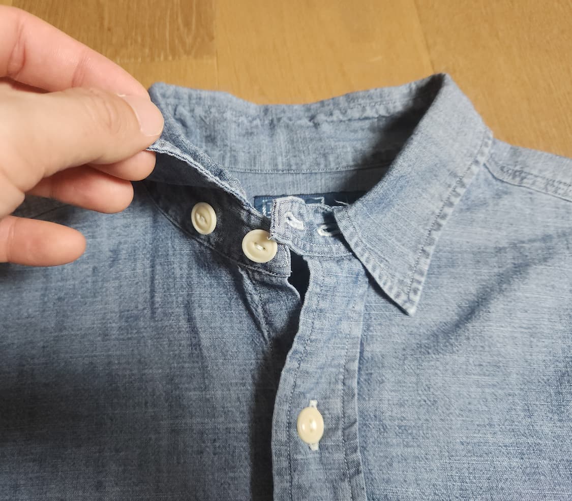 폴로 랄프로렌 샴브레이 데님셔츠(M) 상품이미지4