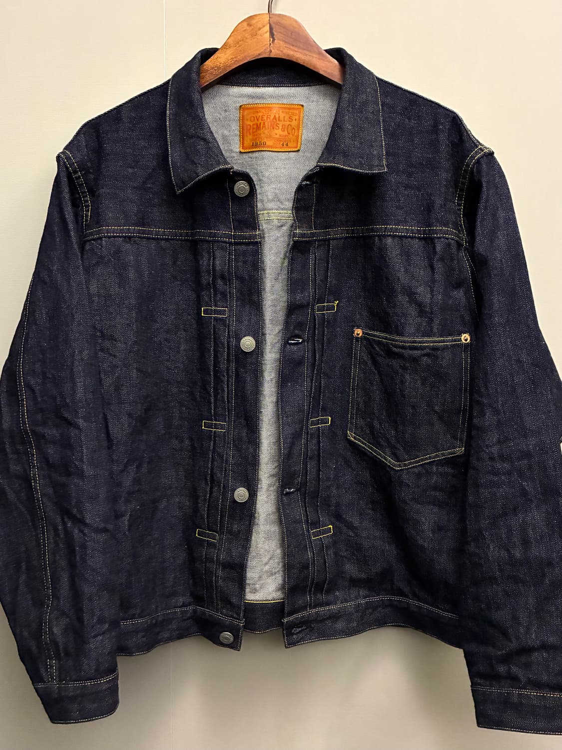 (44/105)1950s 리메인 클로딩 타입1 셀비지 데님자켓 트러커자켓 상품이미지8
