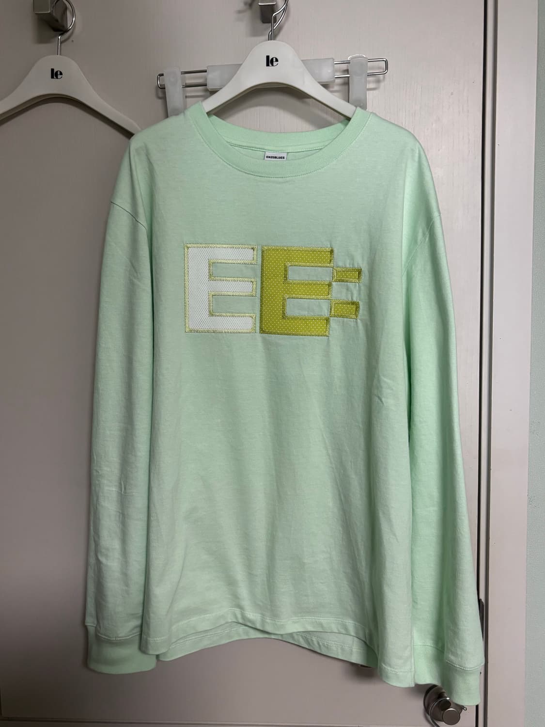 엔조 블루스 픽셀 로고 박시 LST (Mint) 상품이미지6