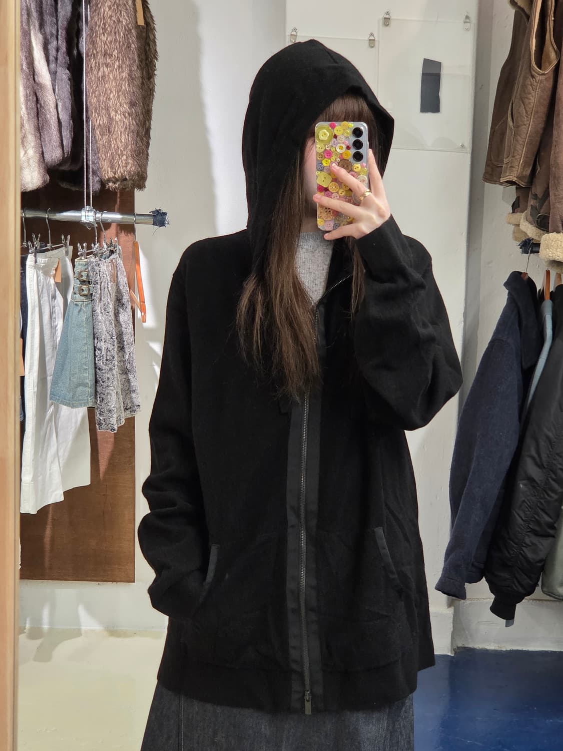 J 질샌더 유니클로 캐시미어 투웨이 후드집업 상품이미지1