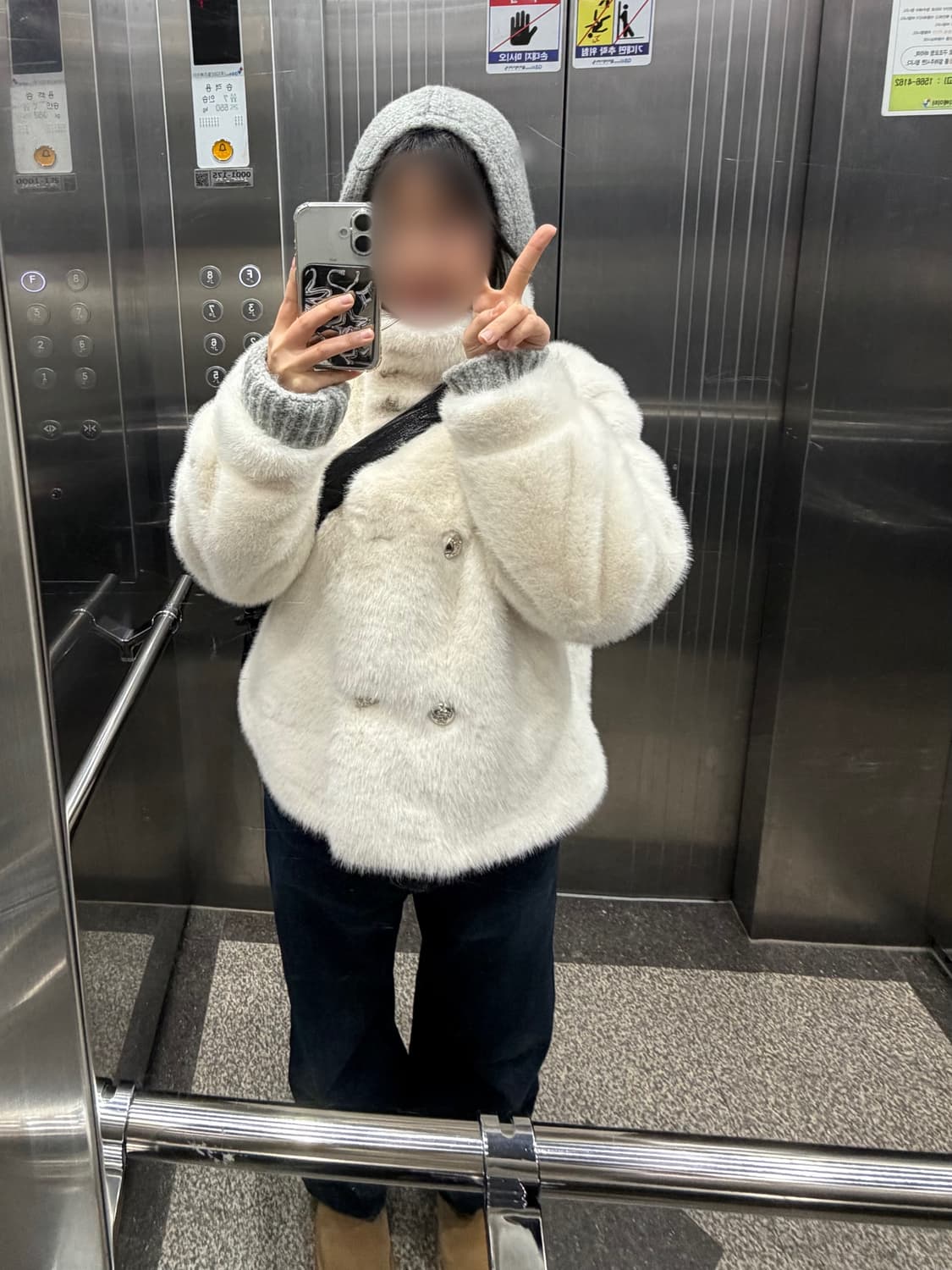 마리끌레르 더블 브레스티드 퍼자켓 상품이미지1