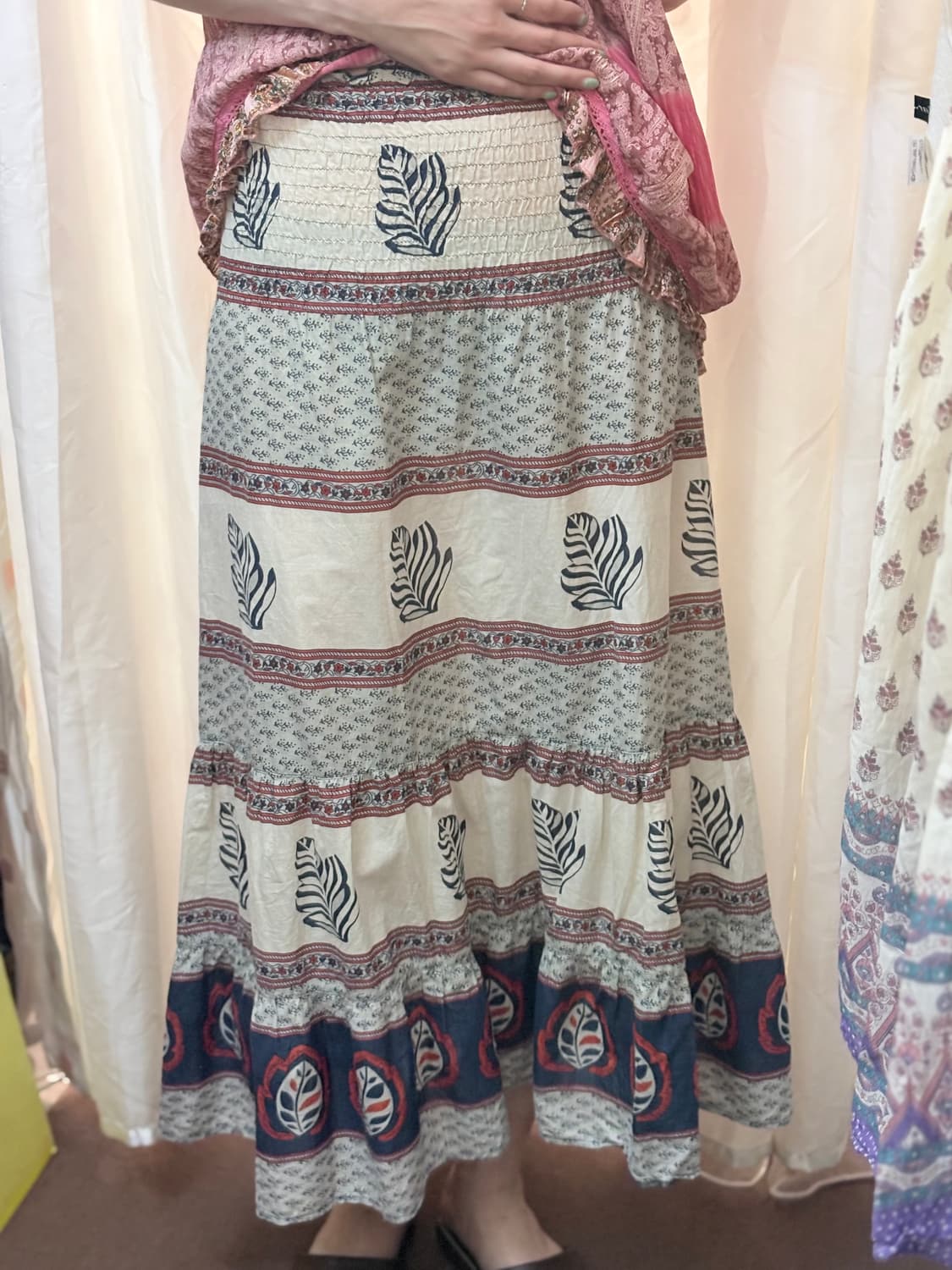 jpn vintage leaf long skirt 상품이미지2