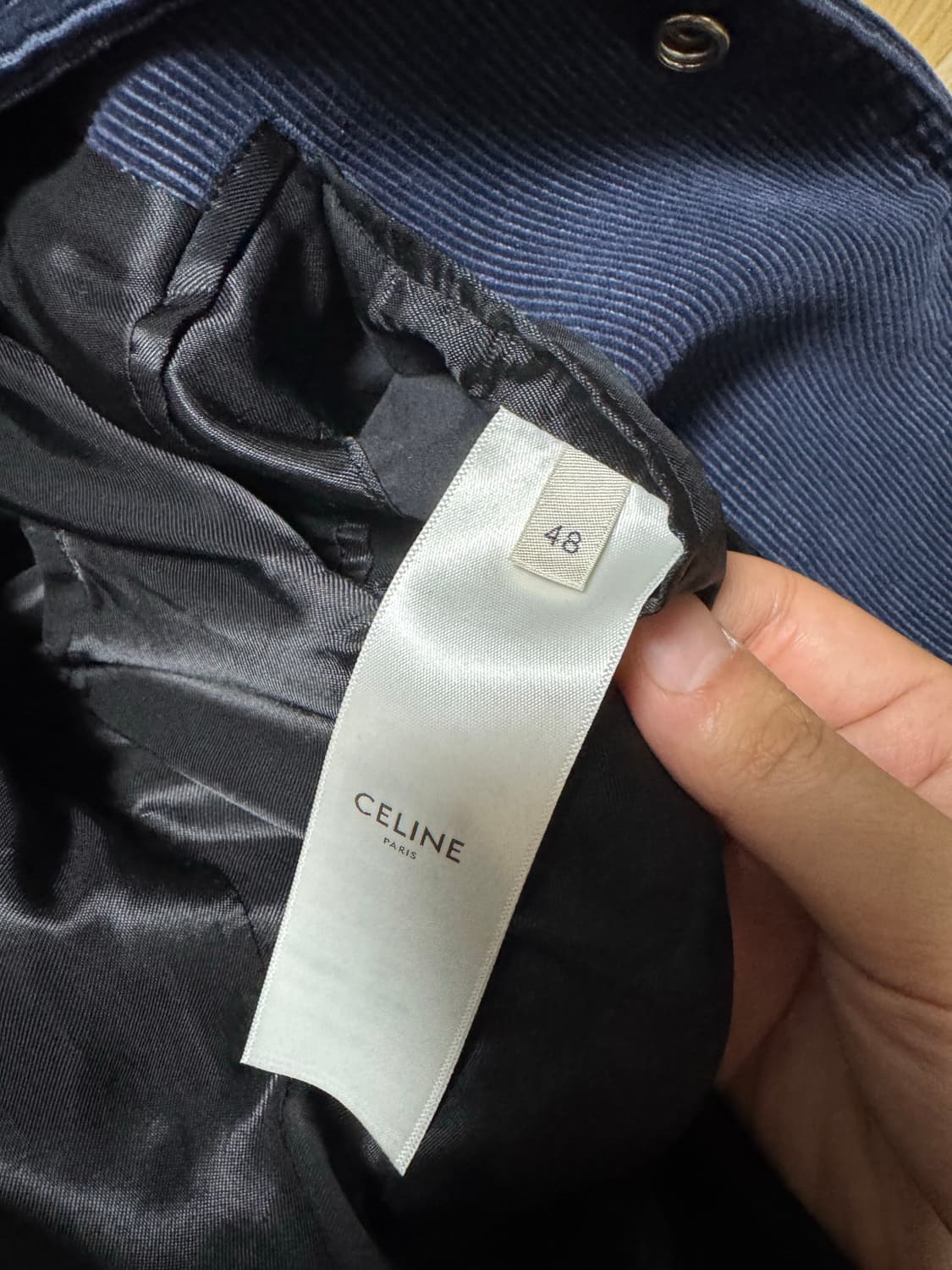 [48] 셀린느 코듀로이 테디자켓 네이비 상품이미지8