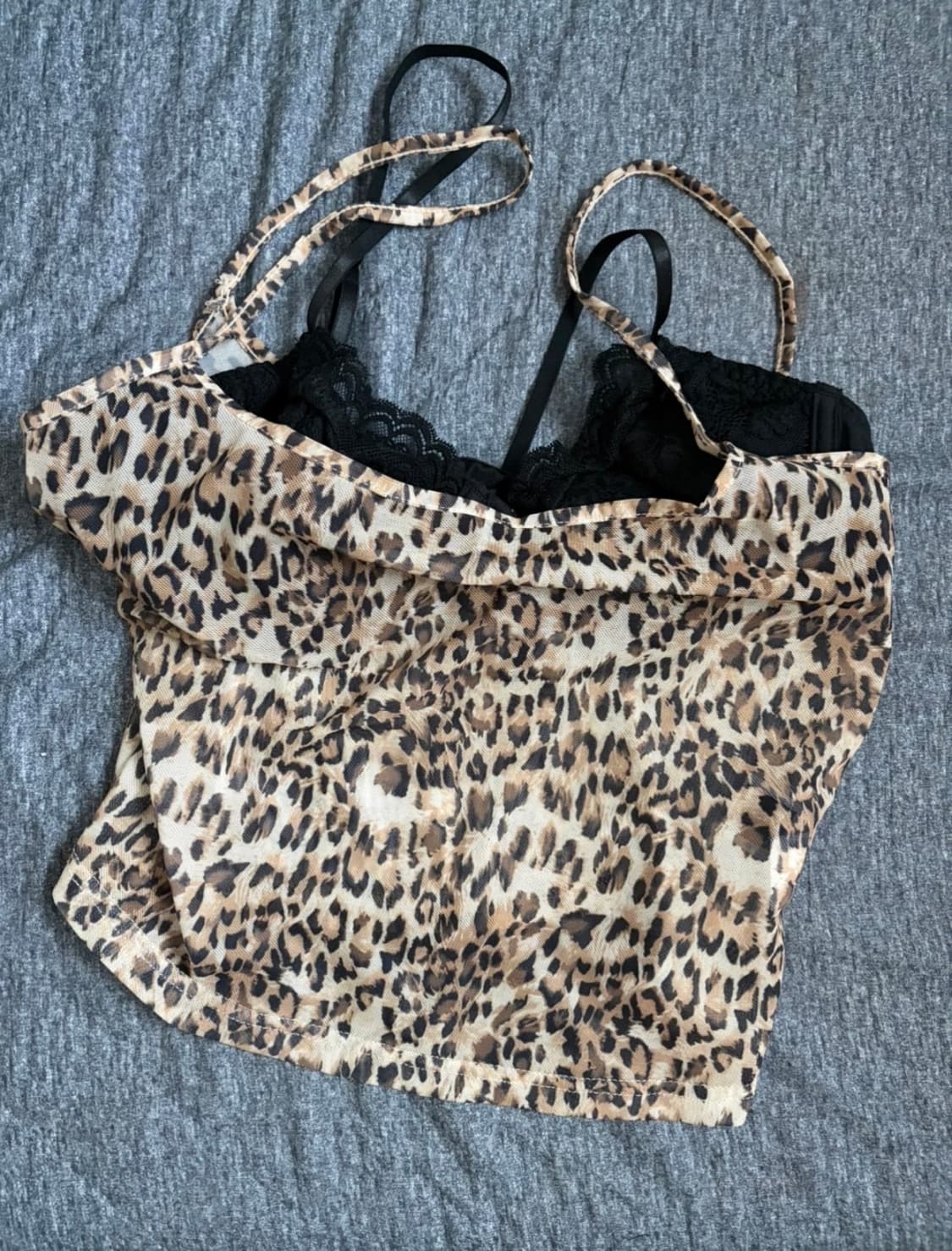 호피 레이스 나시 상품이미지1