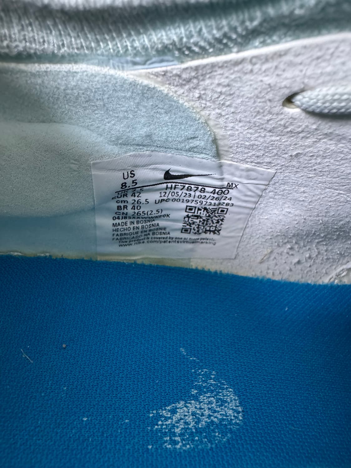 [265] 나이키 줌 머큐리얼 베이퍼 16 엘리트 FG 글레이셔 블루 상품이미지9