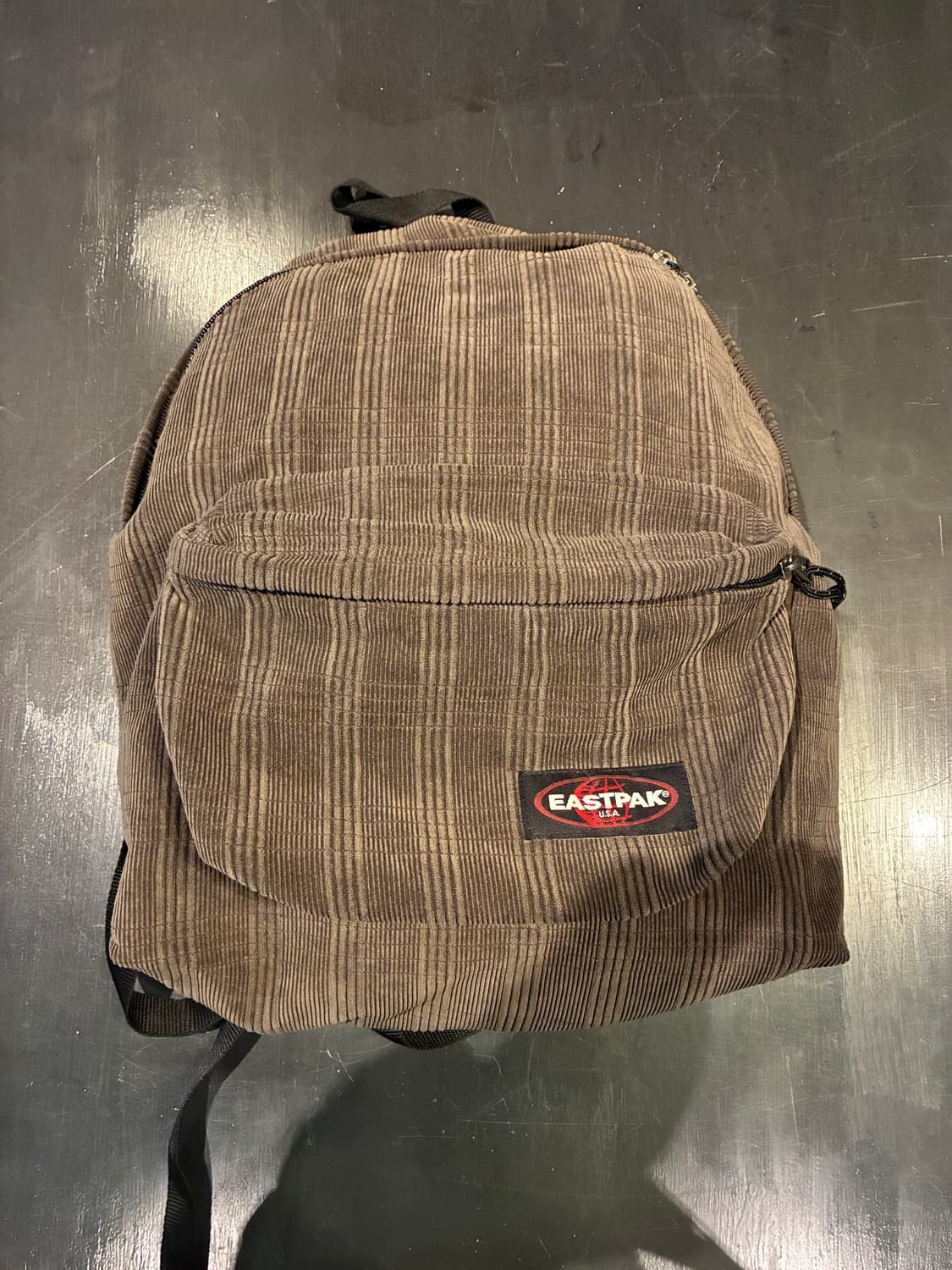 이스트팩 코듀로이 백팩 브라운 모리걸 갸루 상품이미지1