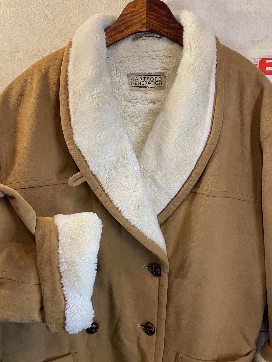 Japan vintage 페이크무스탕 M-L 상품이미지6