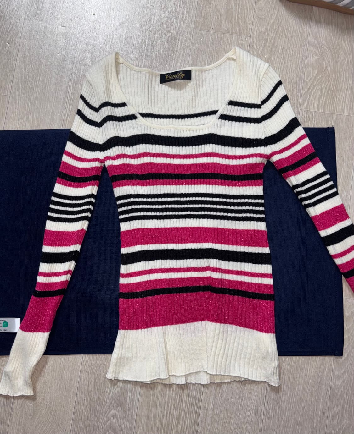 갸루 니트 탑 상품이미지1