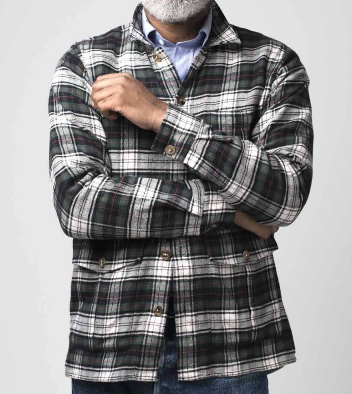 드레익스 타탄 체크 셔츠 자켓 M 상품이미지4