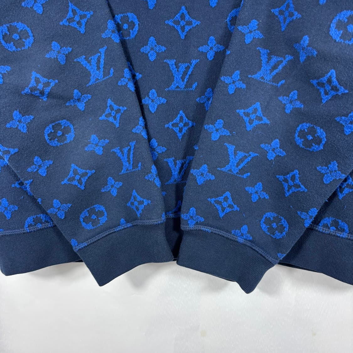 (정품,SS급)루이비통 풀모노그램 맨투맨 니트 블루 L 상품이미지3