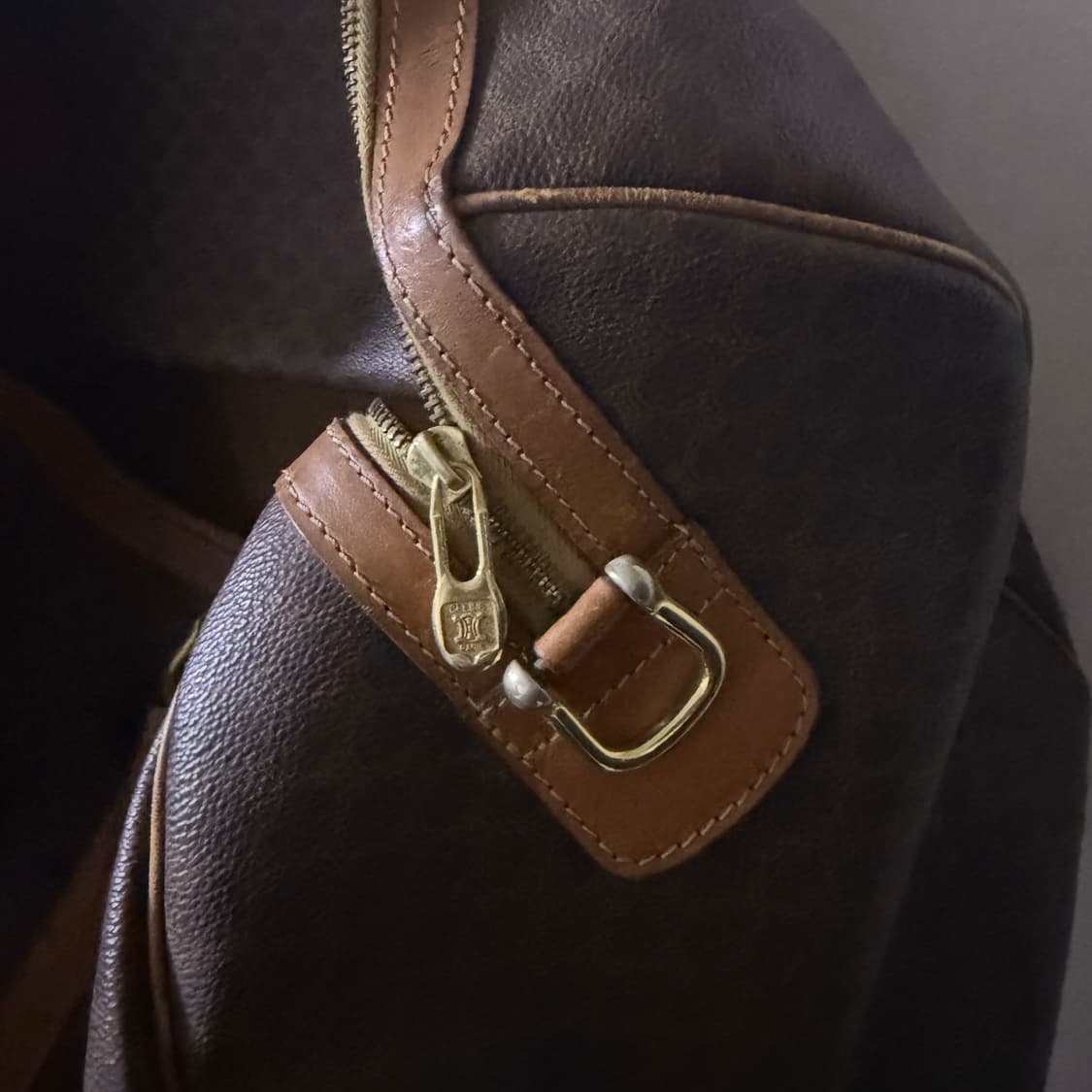 빈티지 셀린느 마카담 패턴 보스턴 여행구 상품이미지6