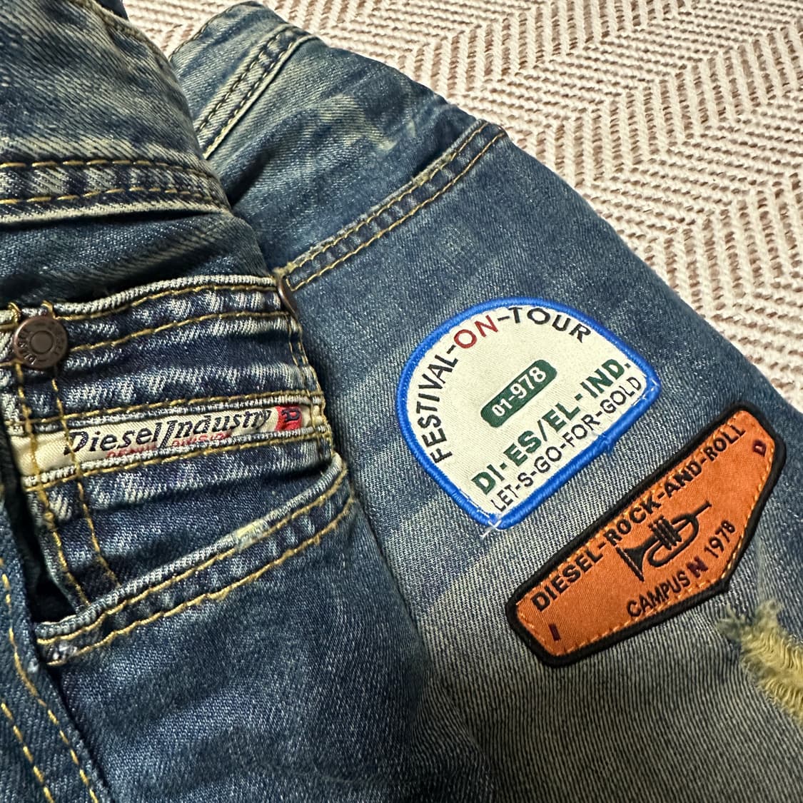 DIESEL italy made patchwork denim jeans 상품이미지3