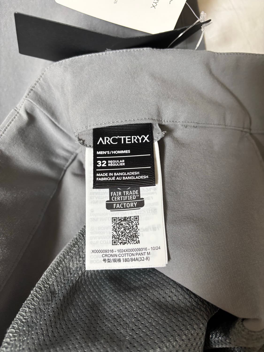 32R 아크테릭스 크로닌 코튼 팬츠 보이드 상품이미지4