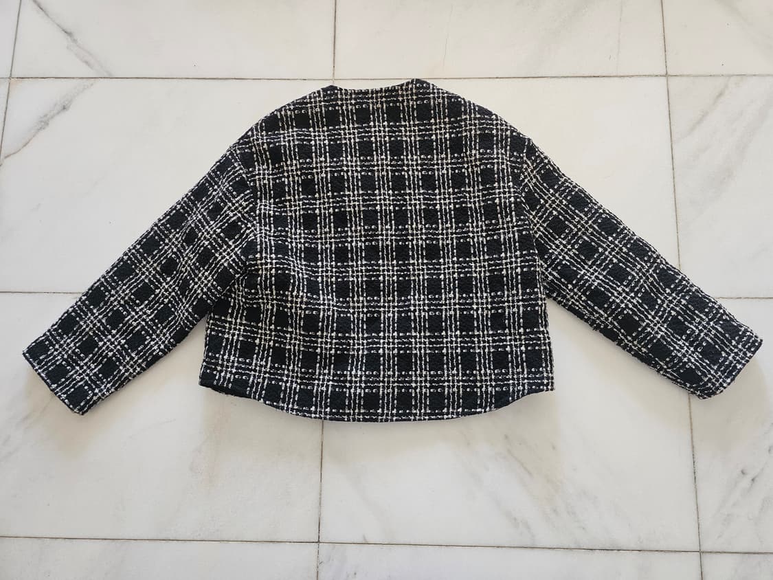 [ZARA] 자라 금장 체크 트위드 누빔 자켓 (M사이즈)
 상품이미지2
