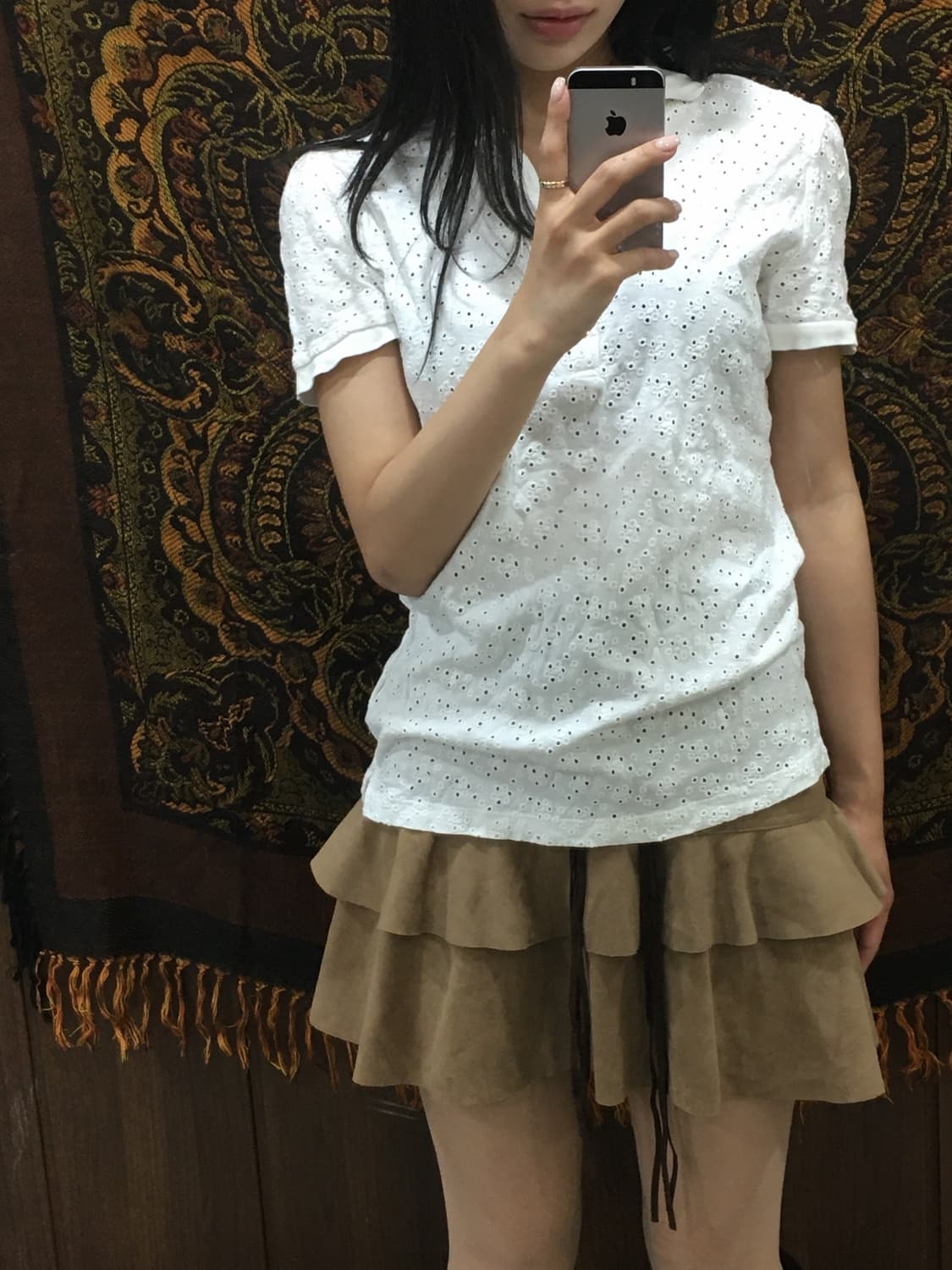펀칭 레이스 포인트 티 상품이미지1