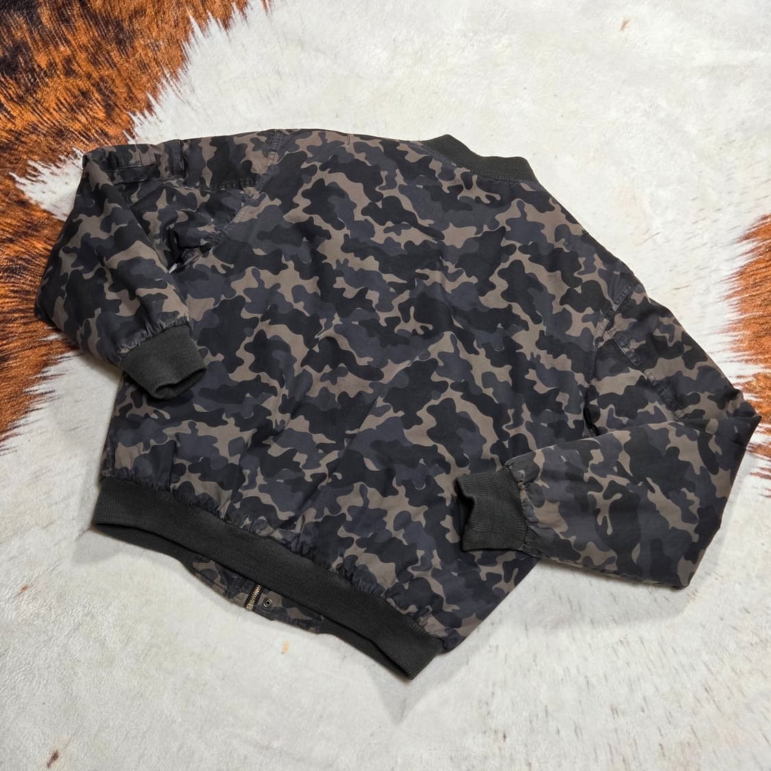 빈티지 카모 차콜 항공 패딩 상품이미지4