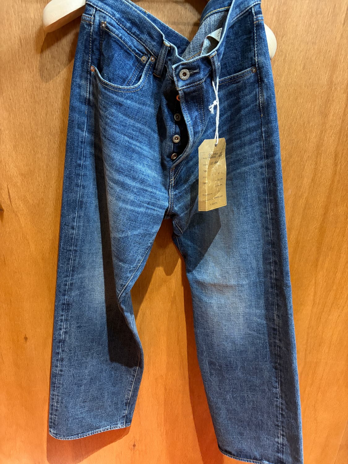B&W Kasuri Nep Selvedge Denim Pants - Ol 상품이미지1