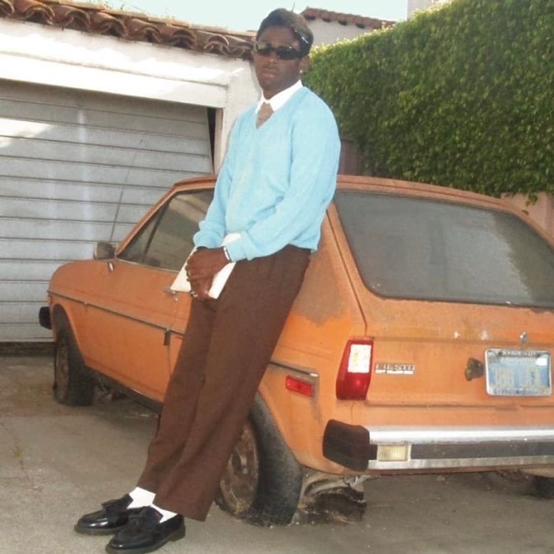 80s IZOD 라코스테 V 넥 니트 스카이 블루 상품이미지1