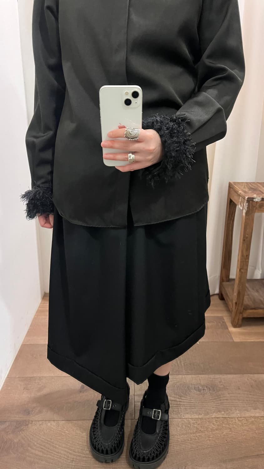 Asymmetry Wide Gaucho Pants 상품이미지4