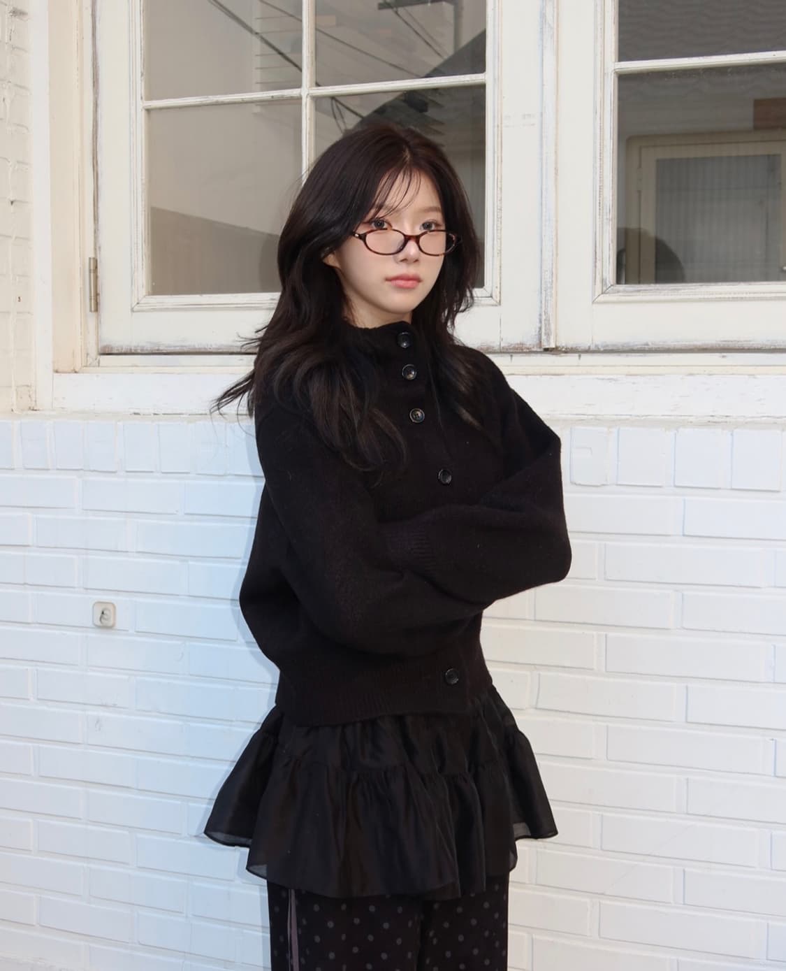 모디무드 모루카 후드 버튼 하이넥 니트 가디건 상품이미지1