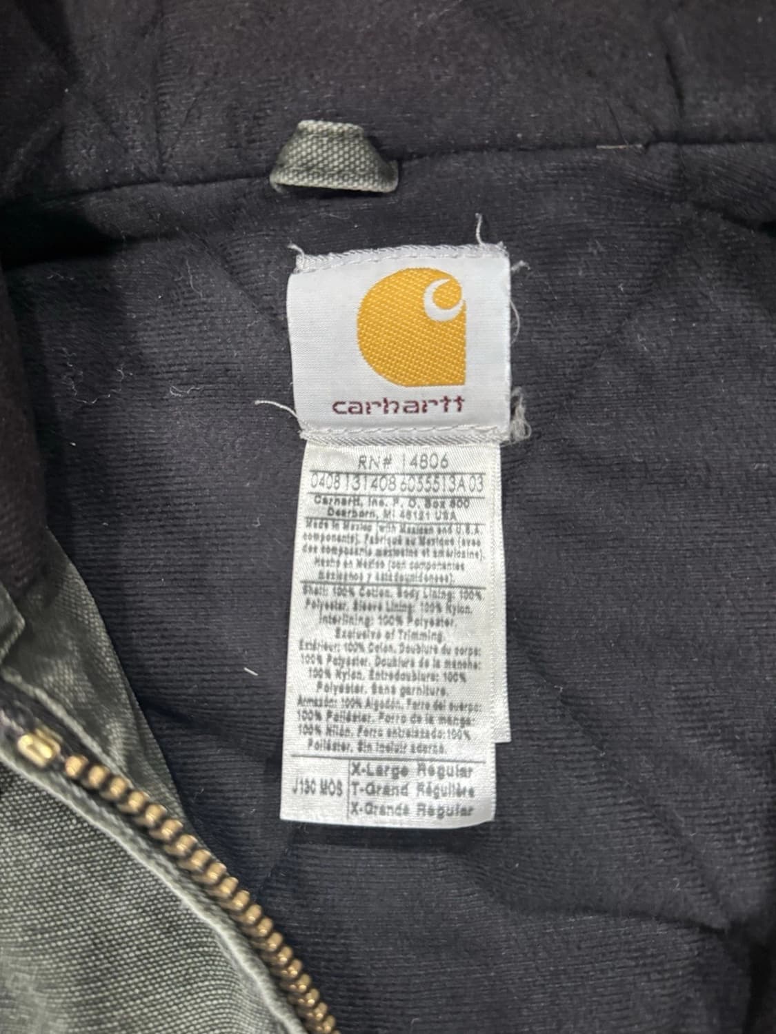 칼하트 J130 덕 액티브 자켓 모스그린 상품이미지7