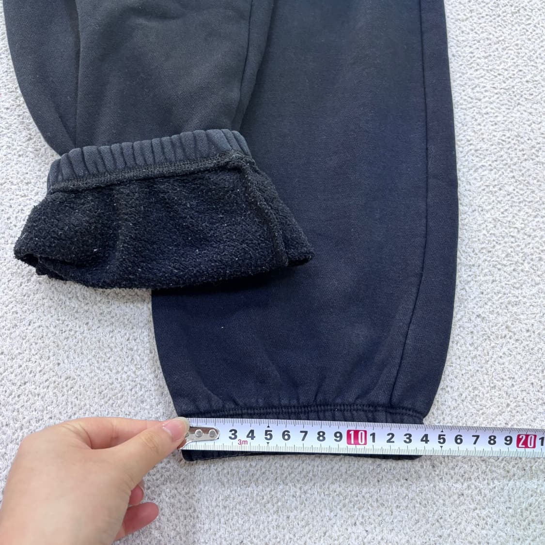 80 장미쉘바스키아 남성 블랙 기모 조거 팬츠 0626E2 상품이미지8