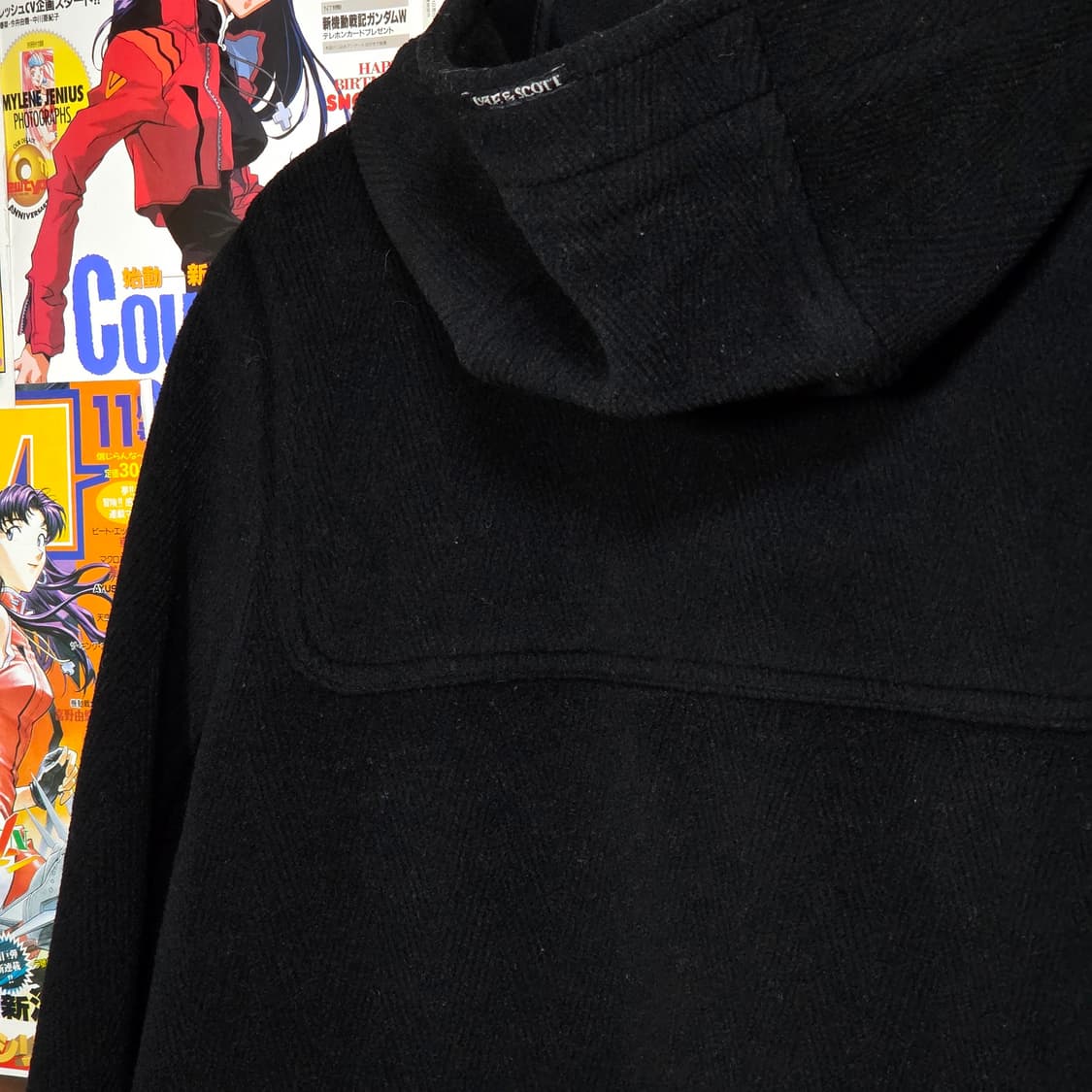 라일 앤스 스코트 블랙 후드 떡볶이 롱 코트 상품이미지8