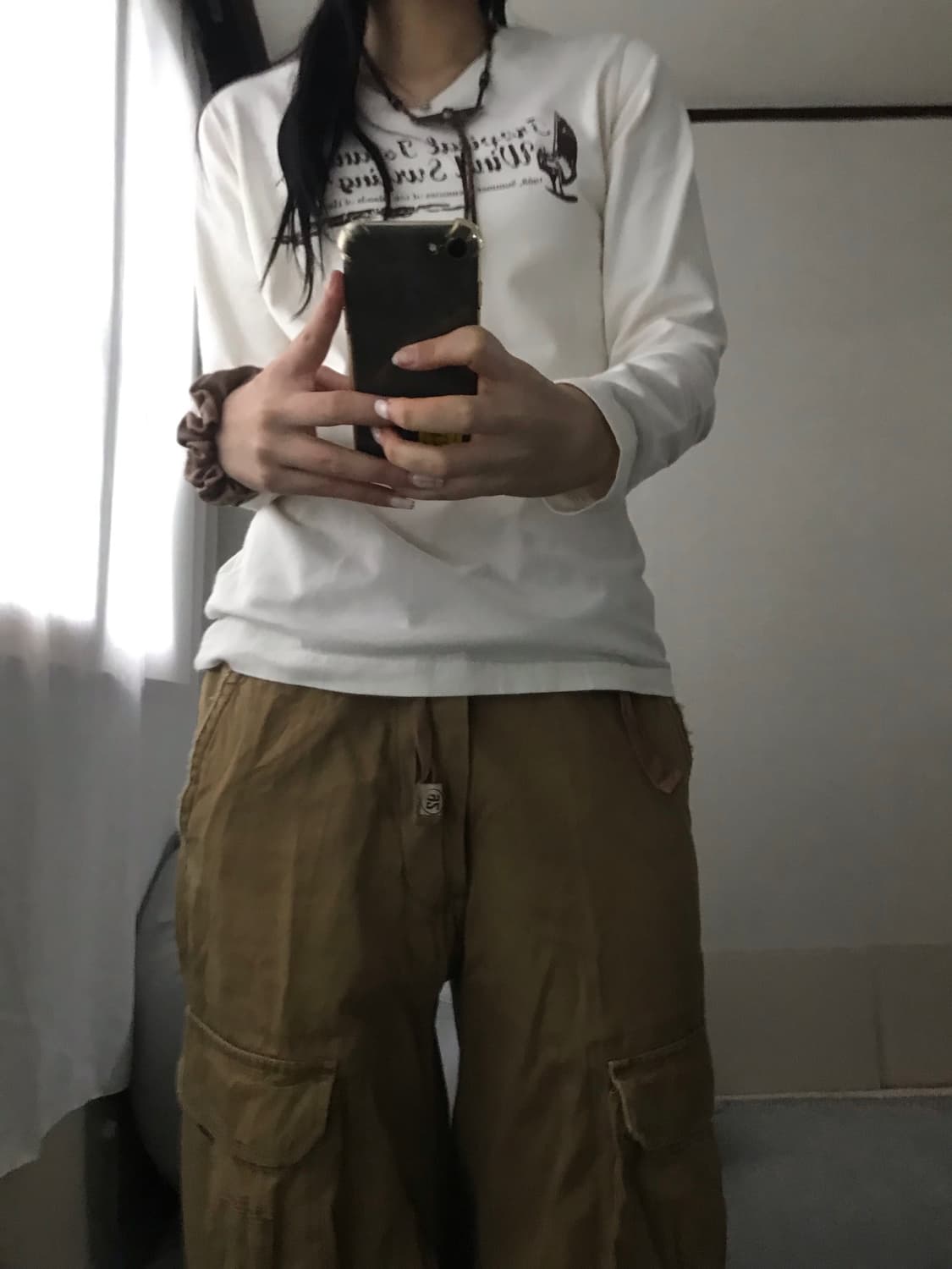 일본빈티지 레터링 화이트 롱슬리브 상품이미지6